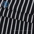 Wholesale fancy design striped cotton polyester brushed fleece fabric for garment